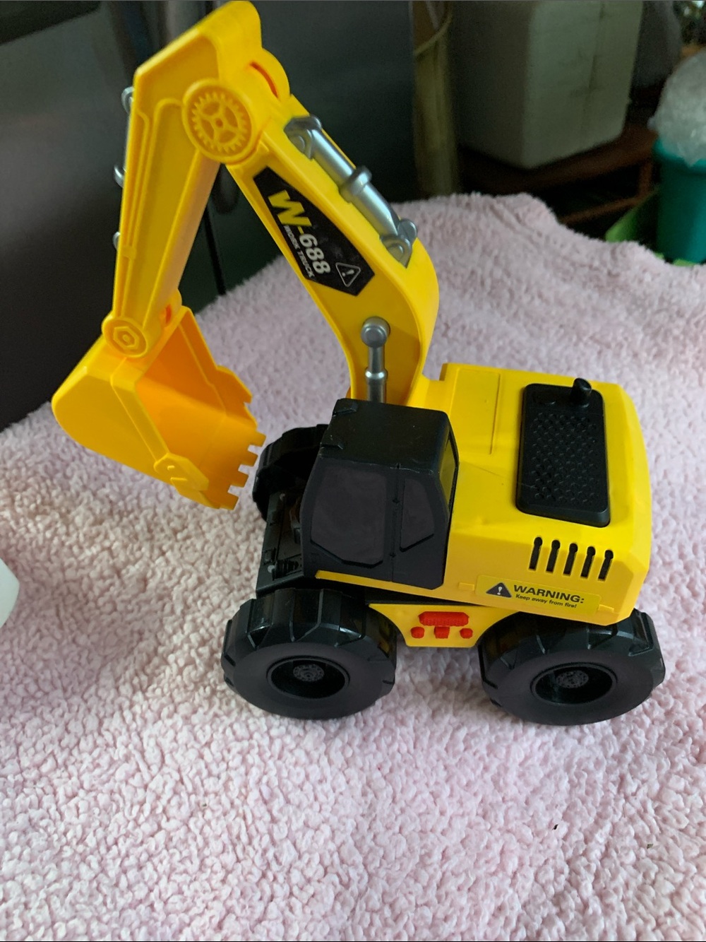 Yellow Kids Construction Excavator Toy - Heavy Duty Play Vehicle